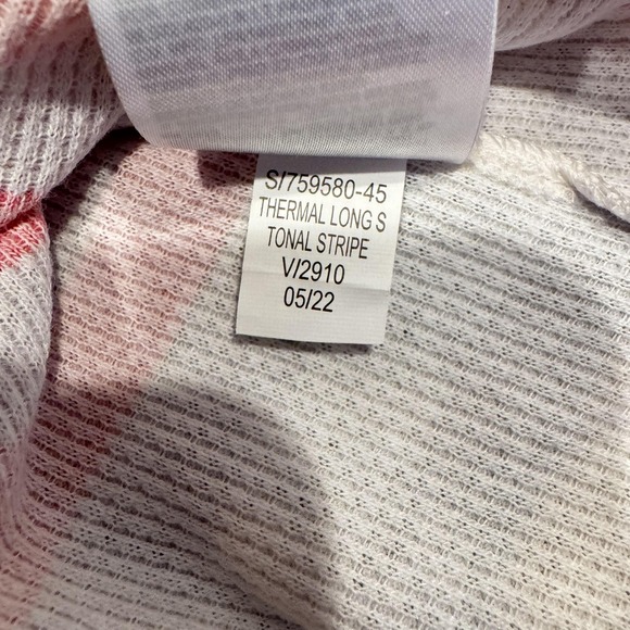 Old Navy Shirt Womens 2X Multicolor Stripe Long Sleeve Thermal Waffle Knit Top - Picture 8 of 8
